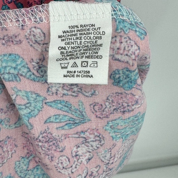 Simply Southern Tiered Ruffle Seahorse Maxi Dress-NWT-Size Large - Picture 5 of 6